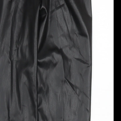 Womens UK Size 8 Marks and Spencer Regular Fit Pedal Pusher Black Trousers