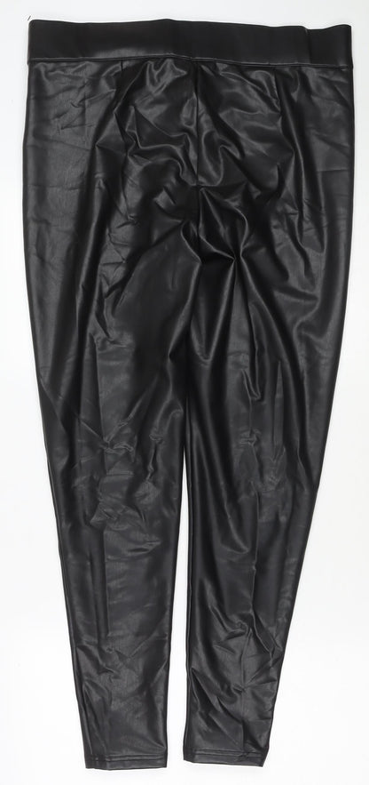 Womens UK Size 20 Marks and Spencer Regular Fit Pedal Pusher Black Trousers