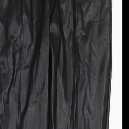 Marks and Spencer Womens Black Polyester Pedal Pusher Trousers Size 20 L27 in Regular