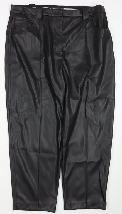 Womens UK Size 18 Marks and Spencer Regular Fit  Black Trousers