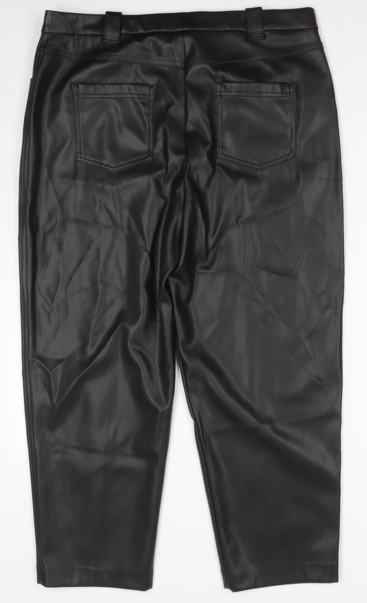 Womens UK Size 18 Marks and Spencer Regular Fit  Black Trousers