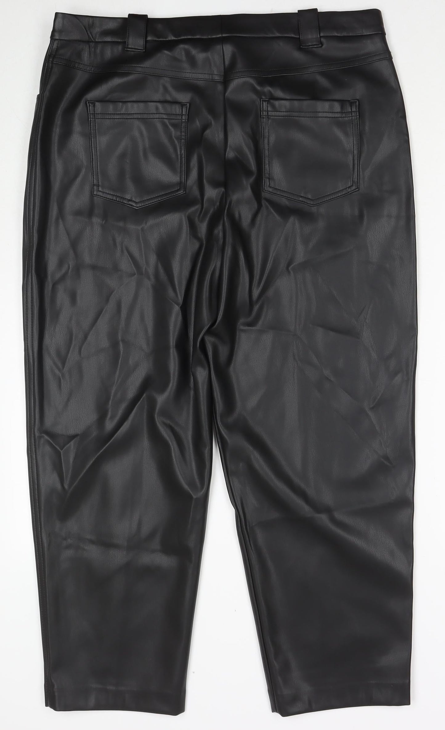 Womens UK Size 18 Marks and Spencer Regular Fit  Black Trousers