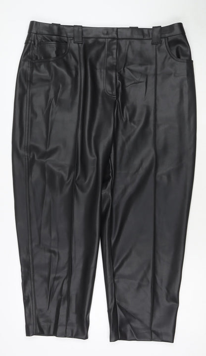 Womens UK Size 20 Marks and Spencer Regular Fit  Black Trousers