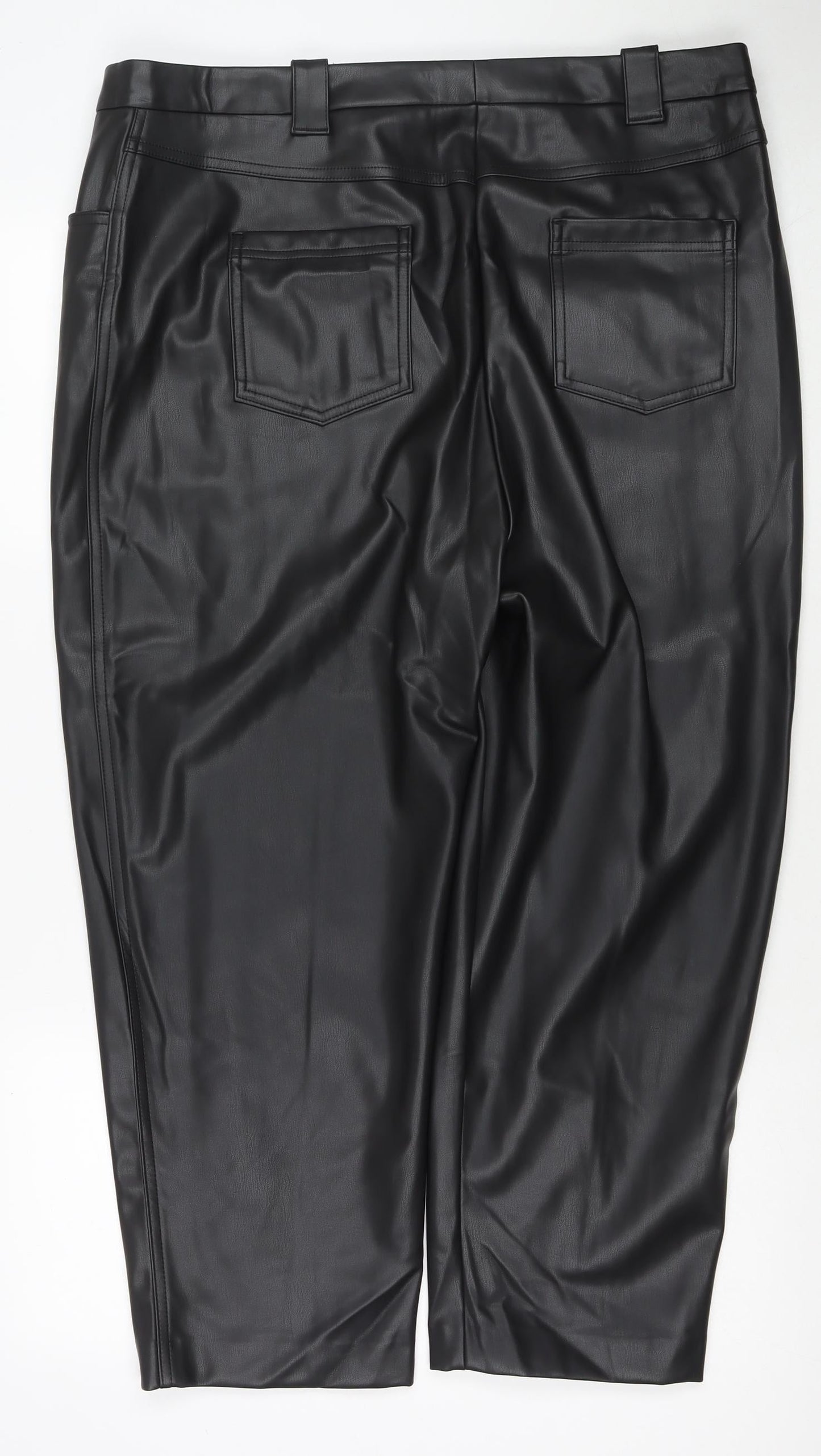 Womens UK Size 20 Marks and Spencer Regular Fit  Black Trousers