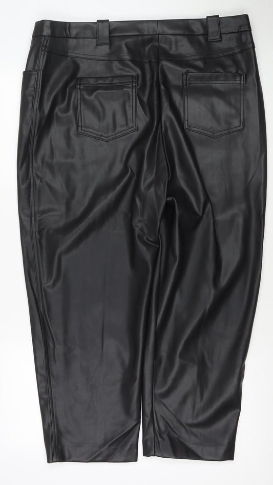 Womens UK Size 20 Marks and Spencer Regular Fit  Black Trousers