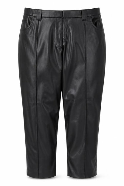 Womens UK Size 20 Marks and Spencer Regular Fit Cropped Black Trousers