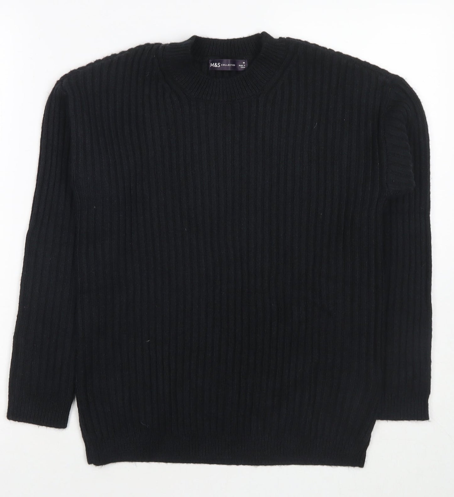 Womens UK Size M Marks and Spencer Black Pullover Jumper