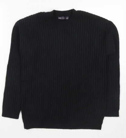 Womens UK Size M Marks and Spencer Black Pullover Jumper