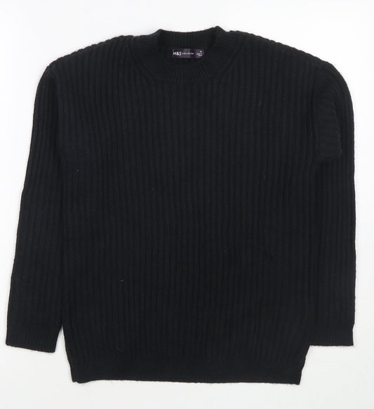 Womens UK Size M Marks and Spencer Black Pullover Jumper