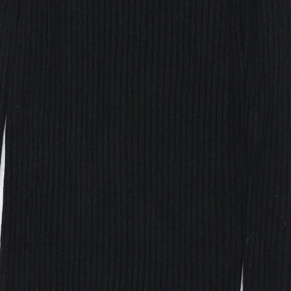 Marks and Spencer Womens Black Polyester Jumper Dress Size XS Round Neck Pullover