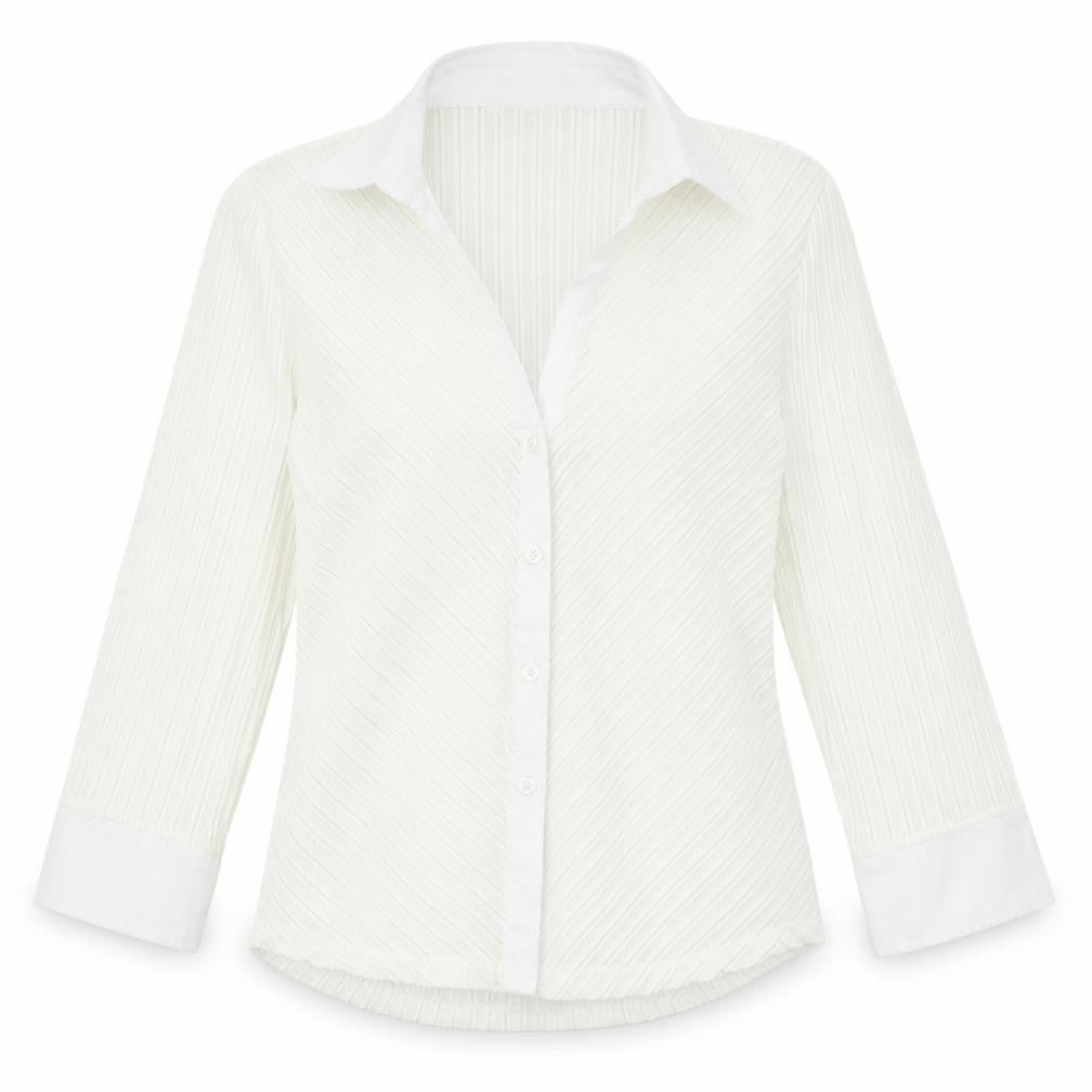 Womens UK Size 10 Marks and Spencer Ivory Basic Button-Up