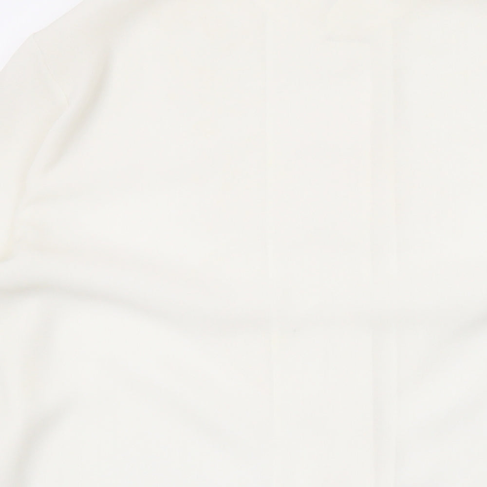 Womens UK Size 10 Marks and Spencer Ivory Basic Button-Up