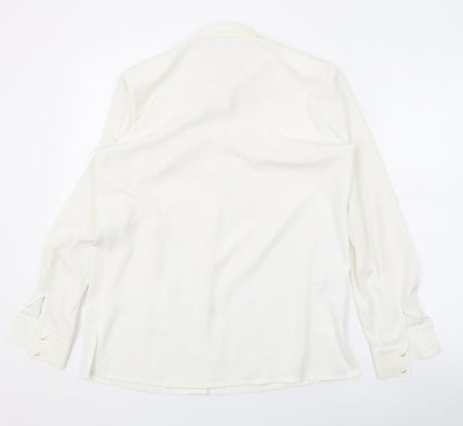 Womens UK Size S Country Casuals Ivory Basic Button-Up
