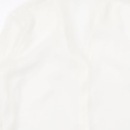 Womens UK Size 8 Marks and Spencer White Basic Button-Up