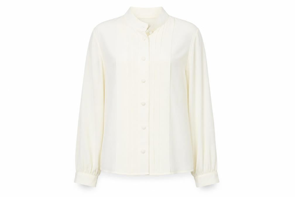 Womens UK Size 12 Marks and Spencer Ivory Basic Button-Up