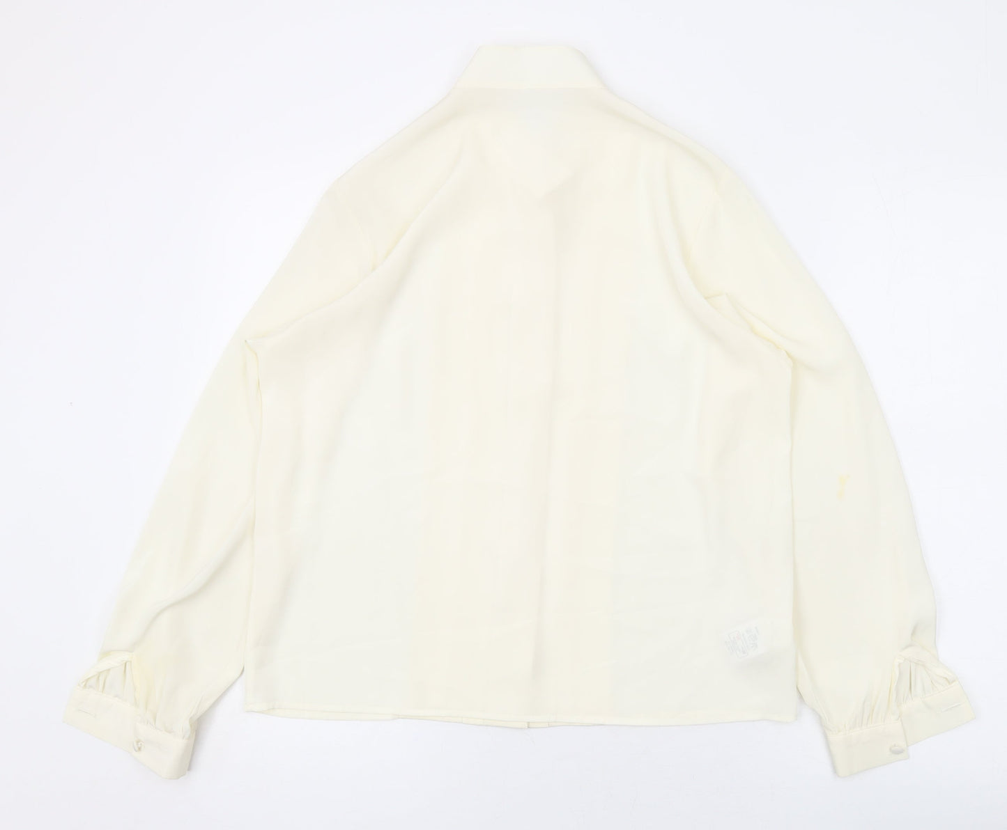 Womens UK Size 12 Marks and Spencer Ivory Basic Button-Up