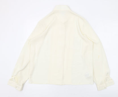 Womens UK Size 12 Marks and Spencer Ivory Basic Button-Up