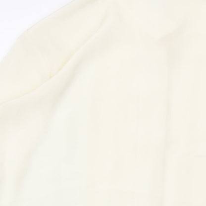 Womens UK Size 12 Marks and Spencer Ivory Basic Button-Up
