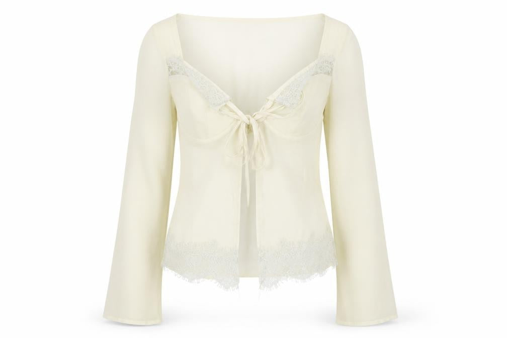 Womens UK Size 8 PRETTYLITTLETHING Ivory Basic Blouse