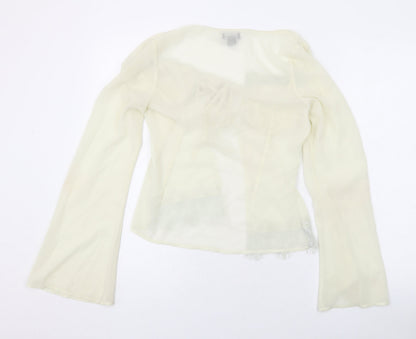 Womens UK Size 8 PRETTYLITTLETHING Ivory Basic Blouse