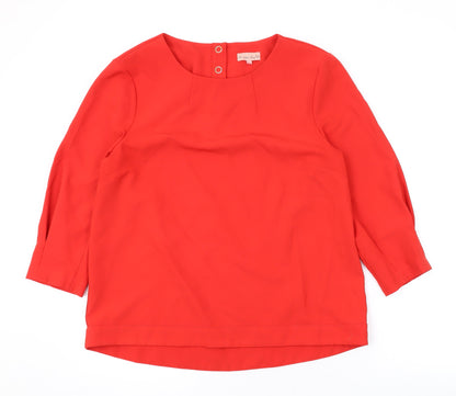 Womens UK Size 14 Phase Eight Red Basic Blouse