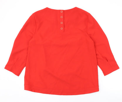 Womens UK Size 14 Phase Eight Red Basic Blouse