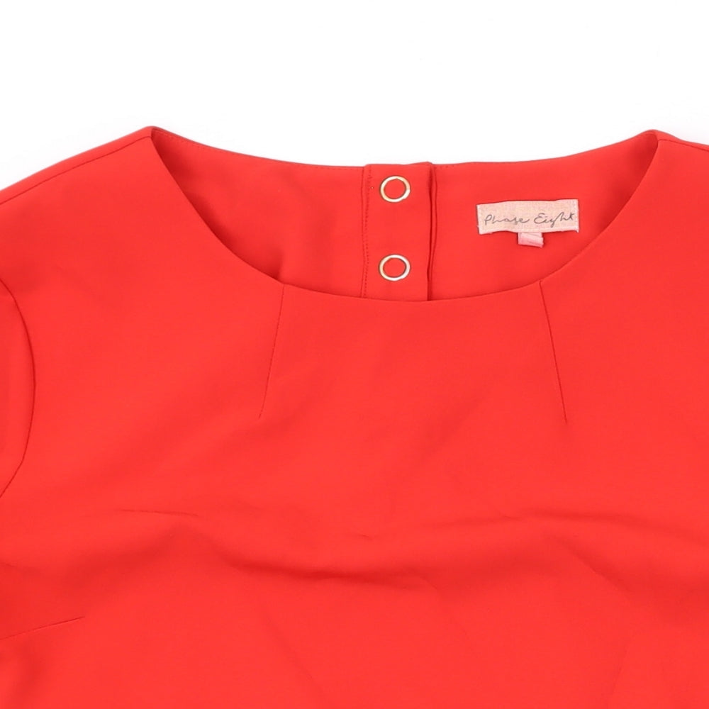 Womens UK Size 14 Phase Eight Red Basic Blouse