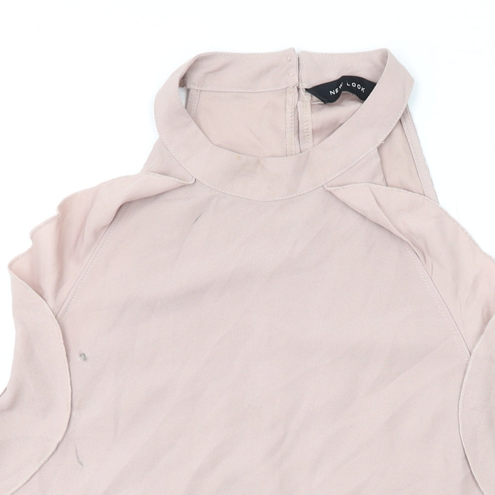 Womens UK Size 16 New Look Pink Basic Blouse