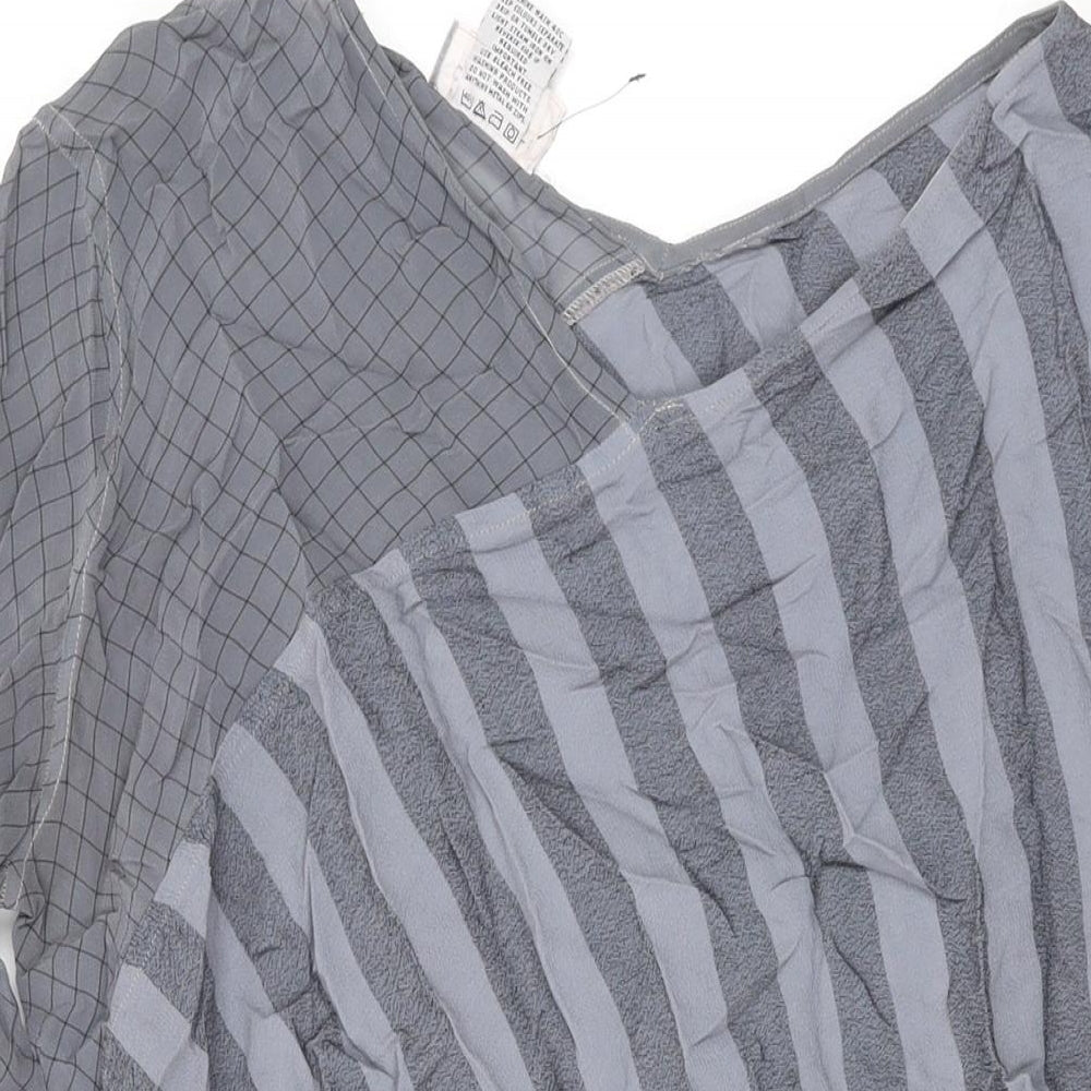 Womens UK Size S Ghost Grey Basic Blouse