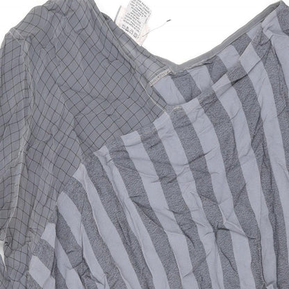 Womens UK Size S Ghost Grey Basic Blouse