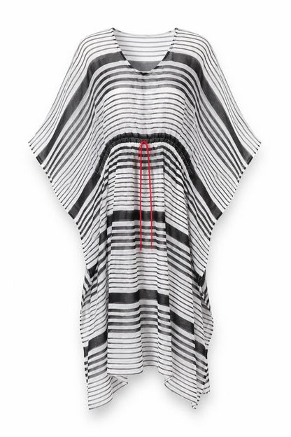 mamalicious Womens White Striped Polyester Cover Up Size M