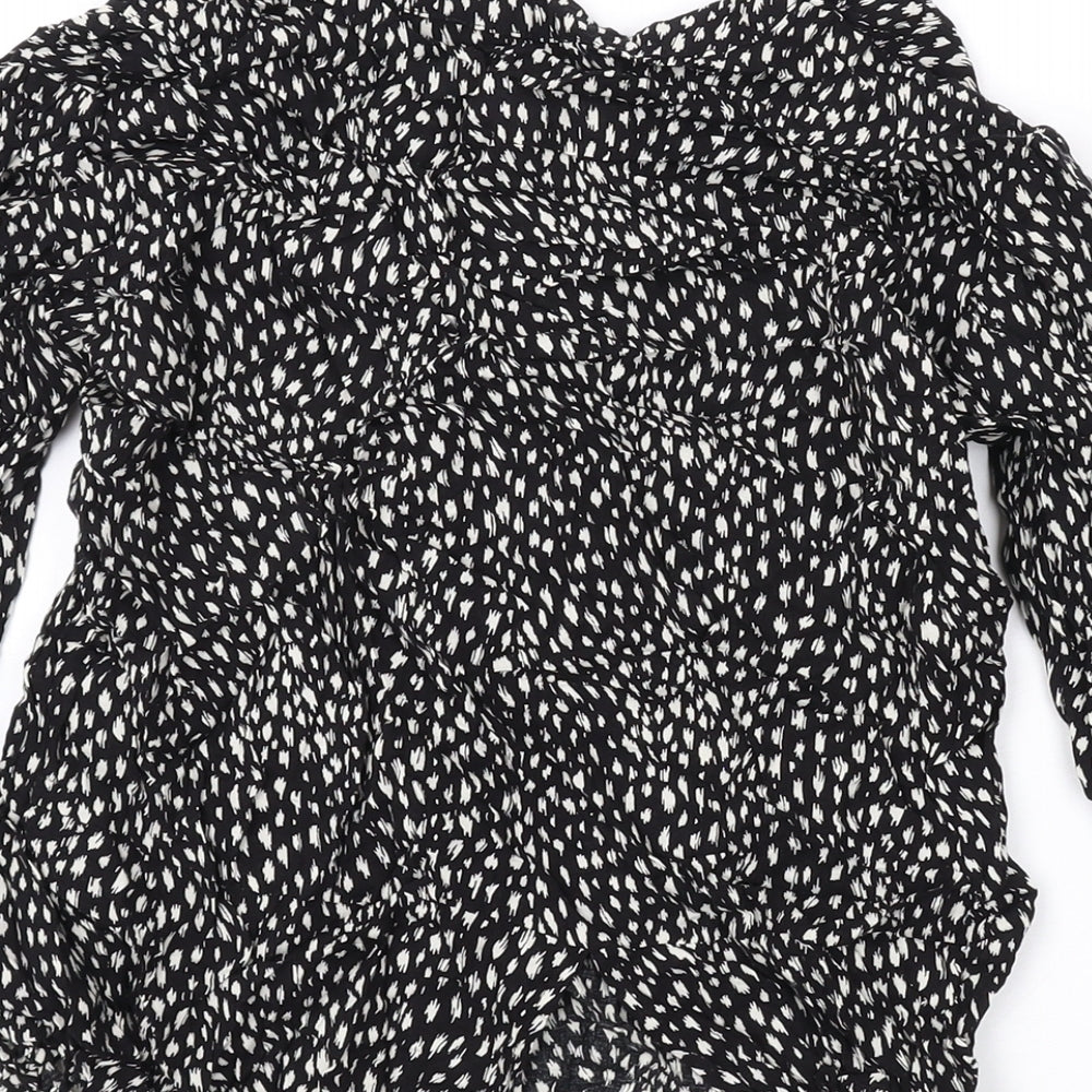 Womens UK Size 10 Oasis Black Basic Blouse