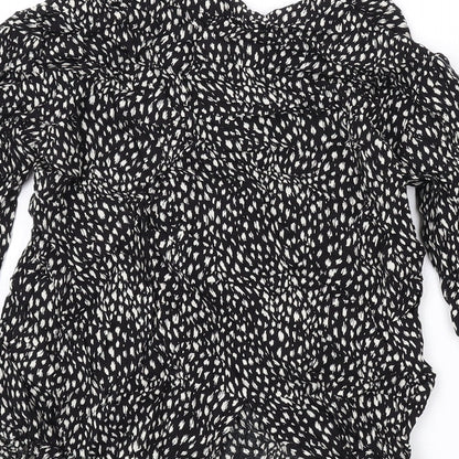 Womens UK Size 10 Oasis Black Basic Blouse