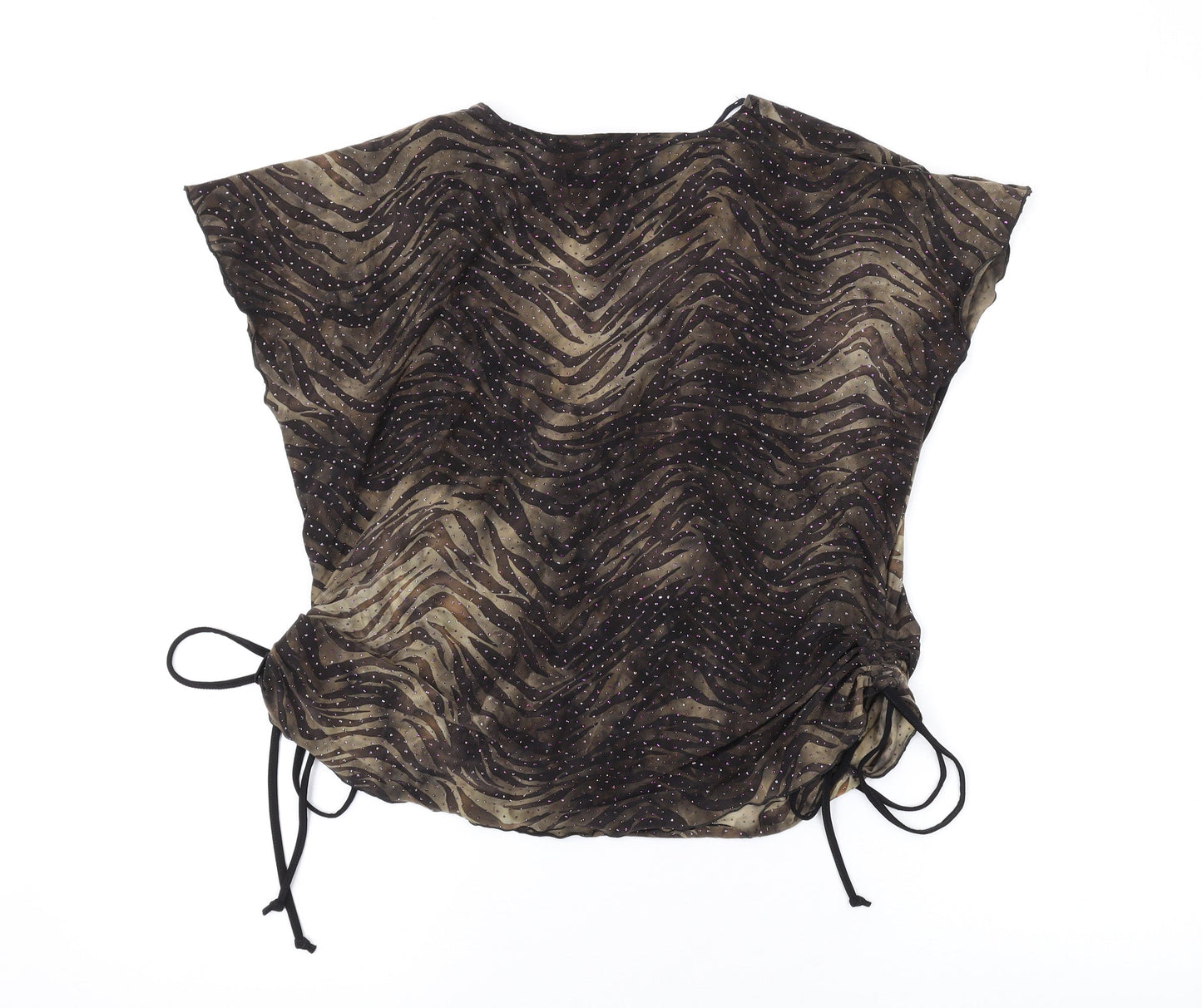 Womens UK Size L Saloos Brown Basic Blouse