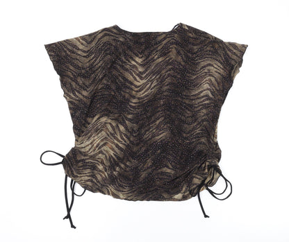 Womens UK Size L Saloos Brown Basic Blouse