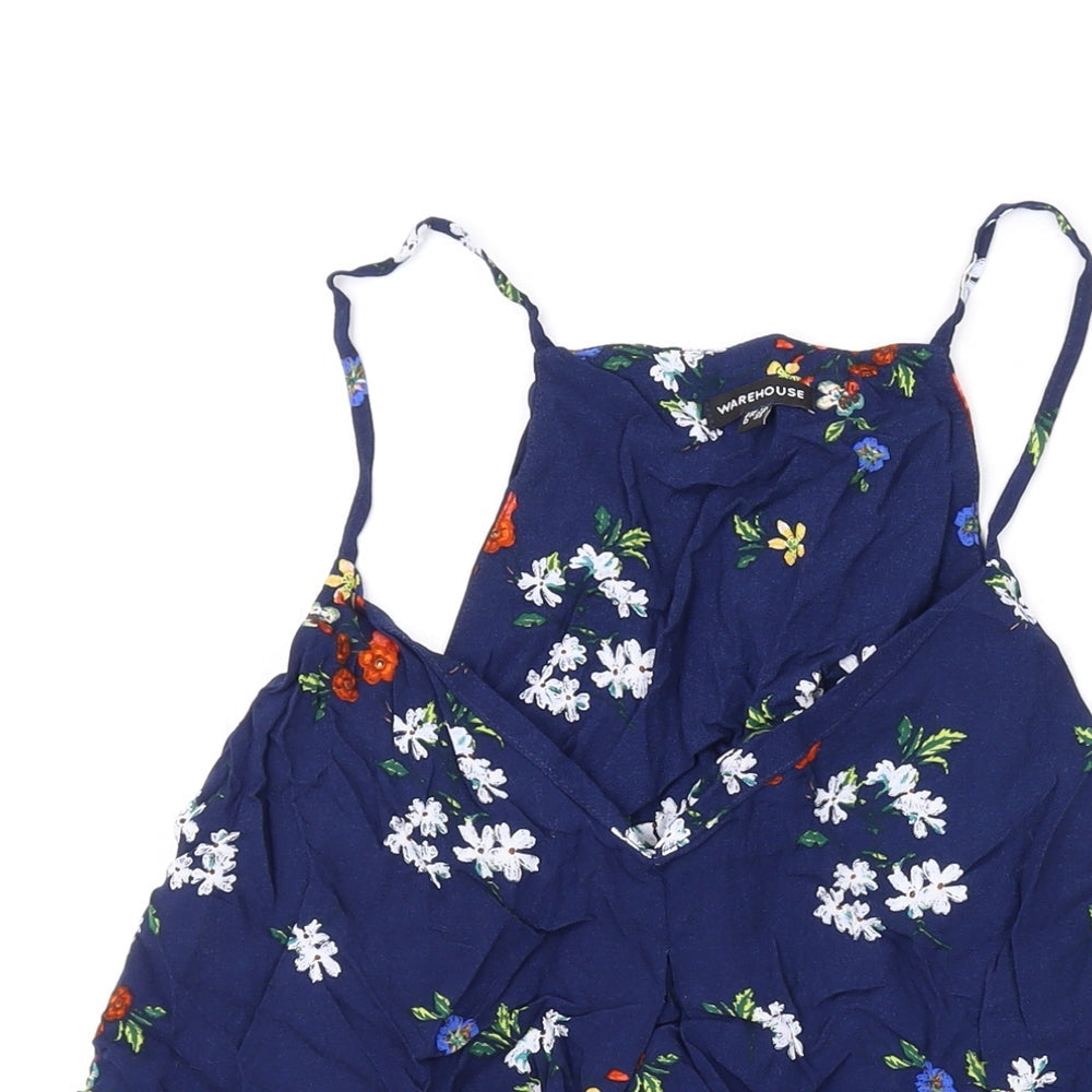 Womens UK Size 10 Warehouse Blue Basic Tank