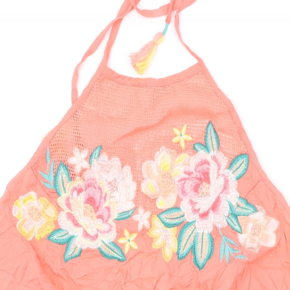 Accessorize Womens Pink Viscose Playsuit One-Piece Size M L3 in Tie