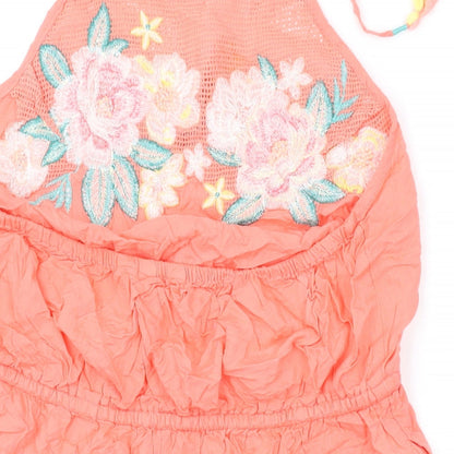 Accessorize Womens Pink Viscose Playsuit One-Piece Size M L3 in Tie