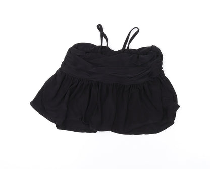 Womens UK Size 8 PRETTYLITTLETHING Black Basic Tank