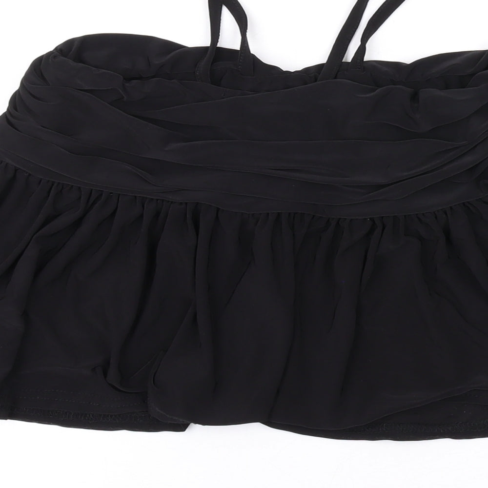 Womens UK Size 8 PRETTYLITTLETHING Black Basic Tank
