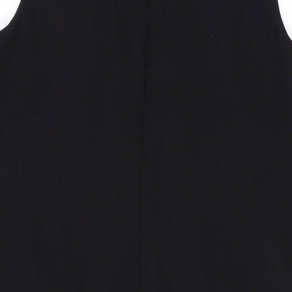 NEXT Womens Black Polyester Tank Dress Size 10 Round Neck Zip