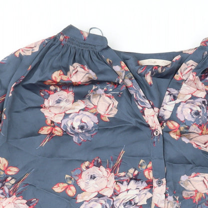 Womens UK Size 16 Marks and Spencer Blue Basic Button-Up