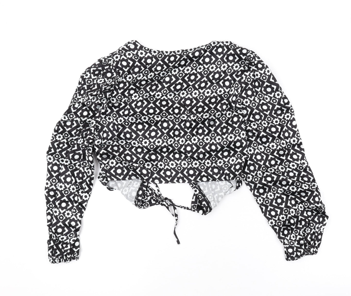 Womens UK Size 8 Topshop Black Basic Button-Up