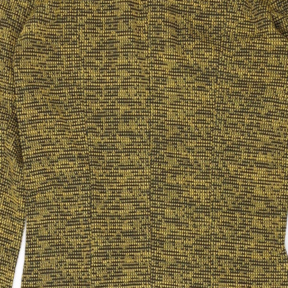 H&M Womens Yellow Polyester Sheath Size S Scoop Neck Pullover
