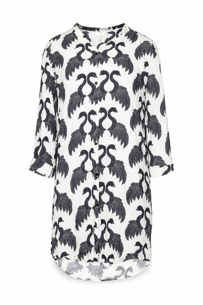 Twisted Muse Womens White Geometric Viscose Basic Button-Up Size XS V-Neck