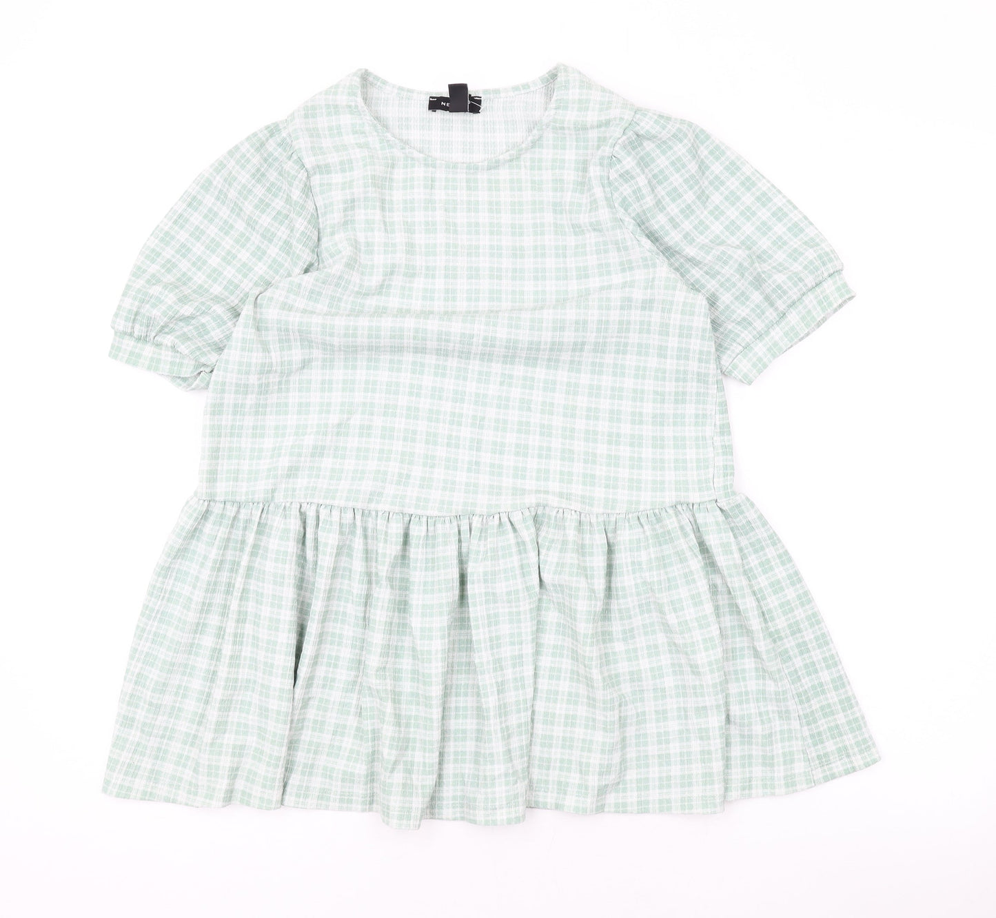 Womens UK Size 10 New Look Green Basic Blouse