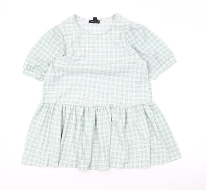 Womens UK Size 10 New Look Green Basic Blouse