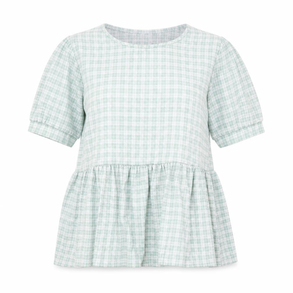 Womens UK Size 10 New Look Green Basic Blouse