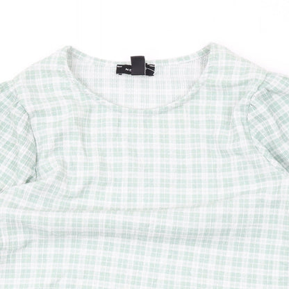 Womens UK Size 10 New Look Green Basic Blouse