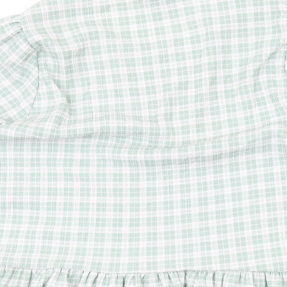 Womens UK Size 10 New Look Green Basic Blouse